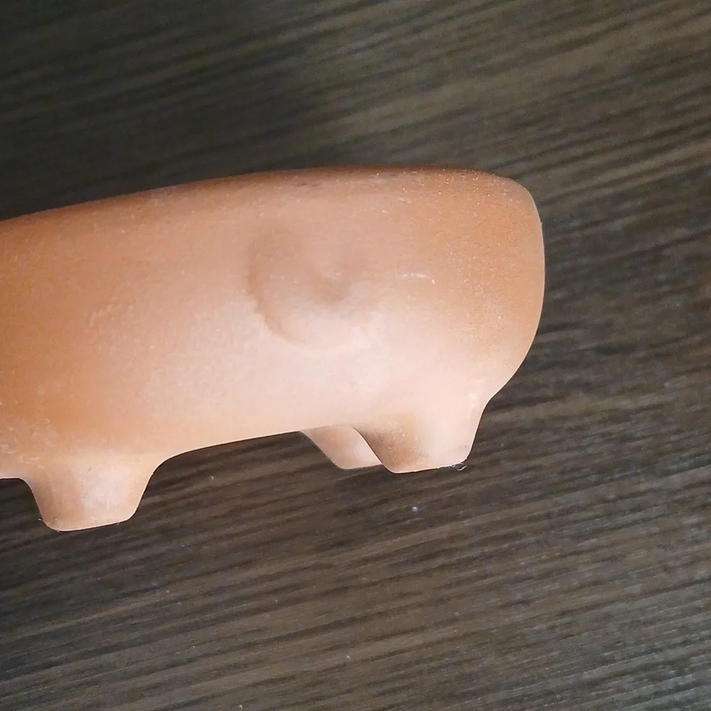 Creative Co-Op Terracotta Red Clay Cochinito Mini Spice Bowl Dish